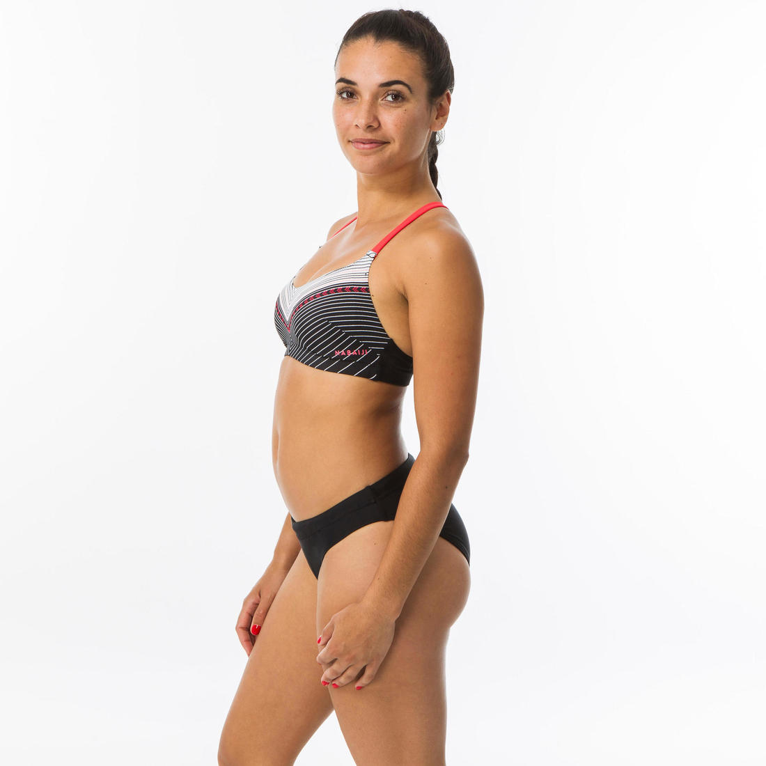 Haut de maillot de bain de natation femme Riana Lib Black