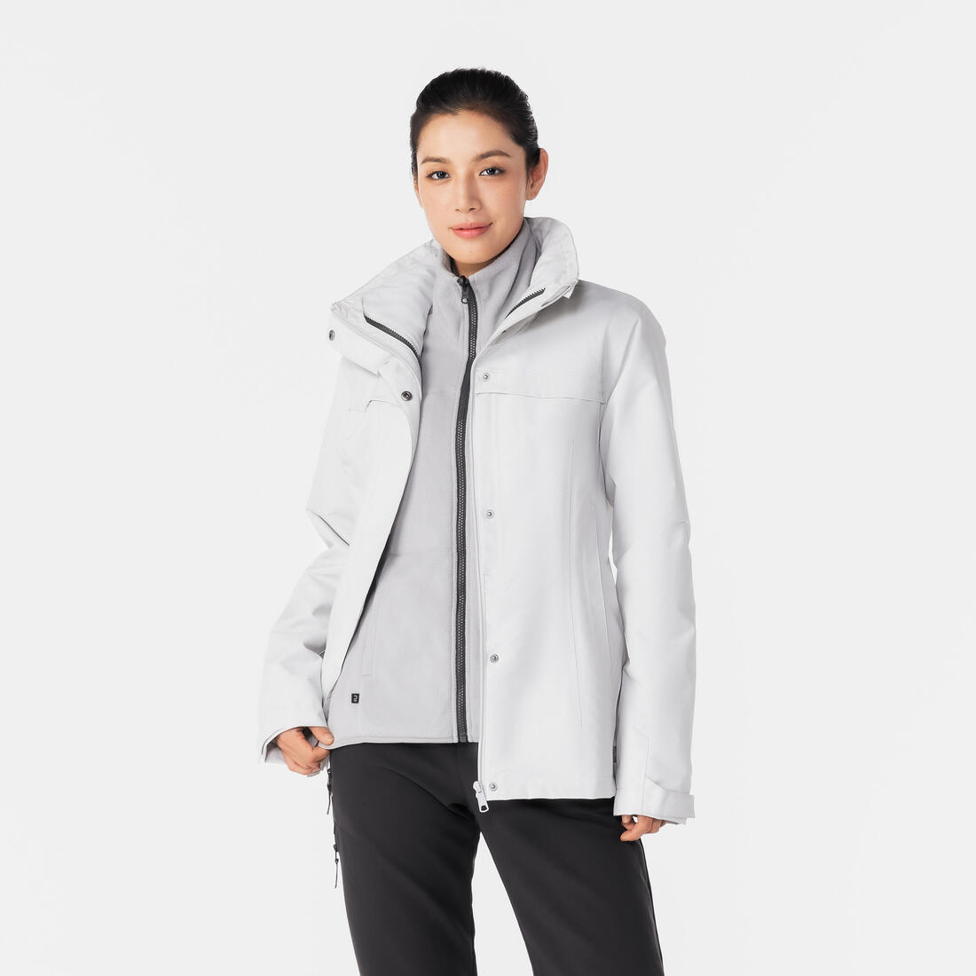 Veste 3en1 imperméable de trek voyage - Travel 100  0° - Femme