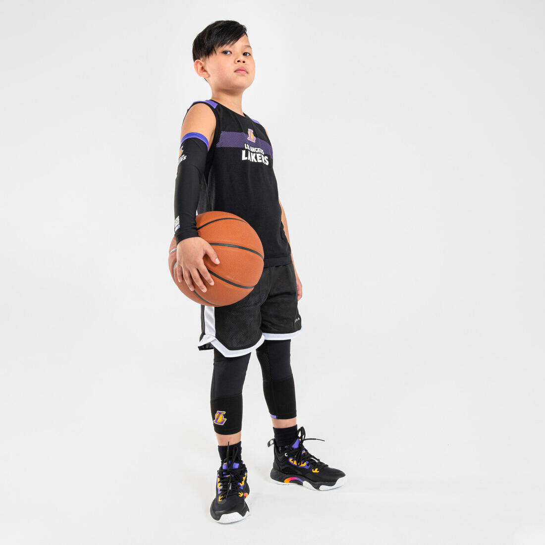 Legging basketball 3/4 NBA Los Angeles Lakers Enfant - 500