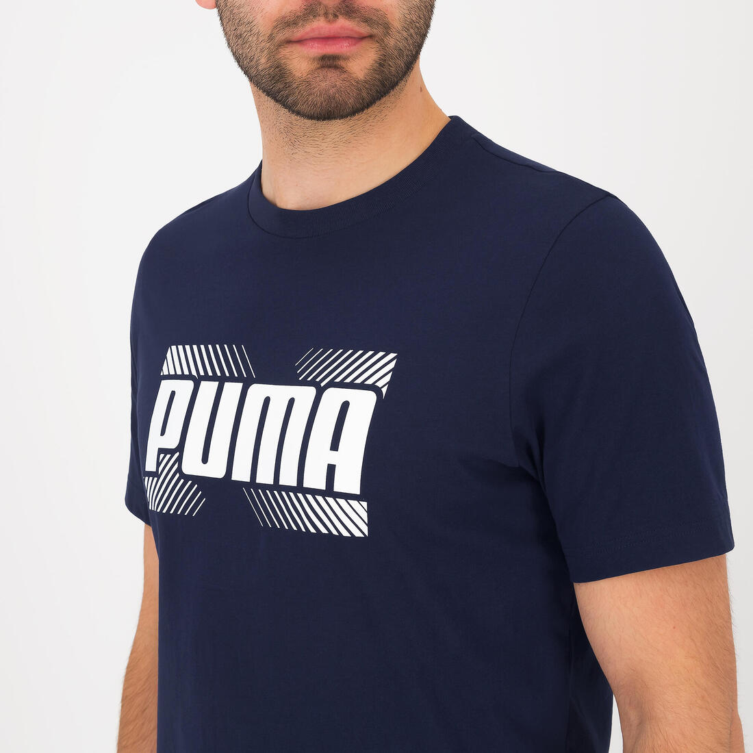 T-shirt PUMA active fitness manches courtes coton homme bleu