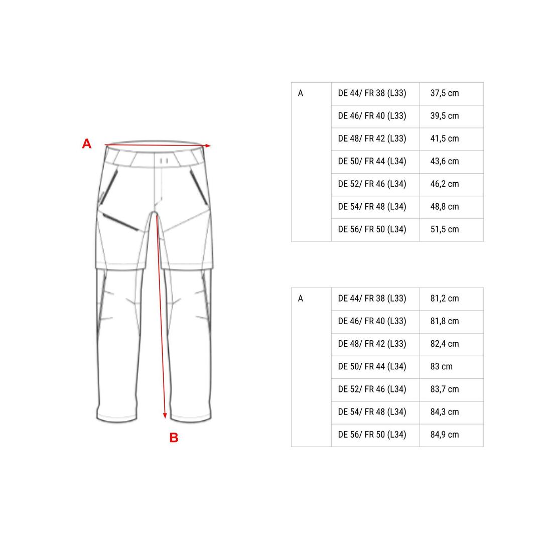 Pantalon modulable de randonnée homme, MH500