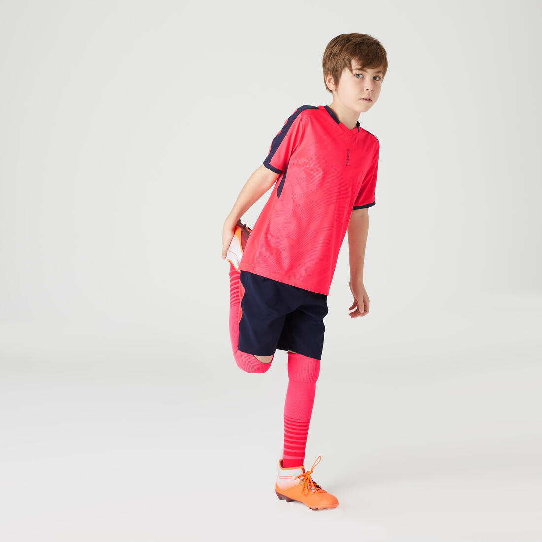 Short de football enfant F520 bleu et