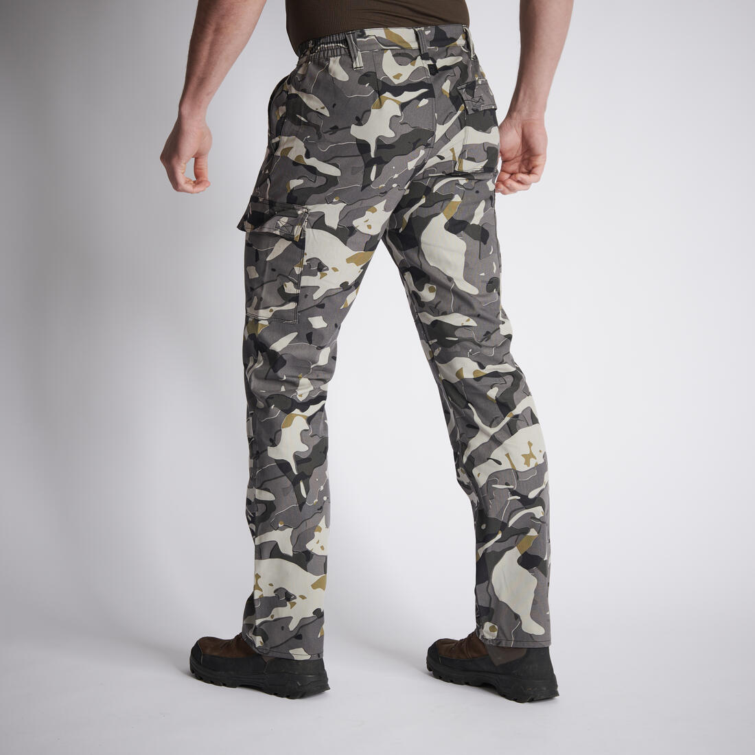 PANTALON CARGO RESISTANT STEPPE 300 CAMOUFLAGE WOODLAND