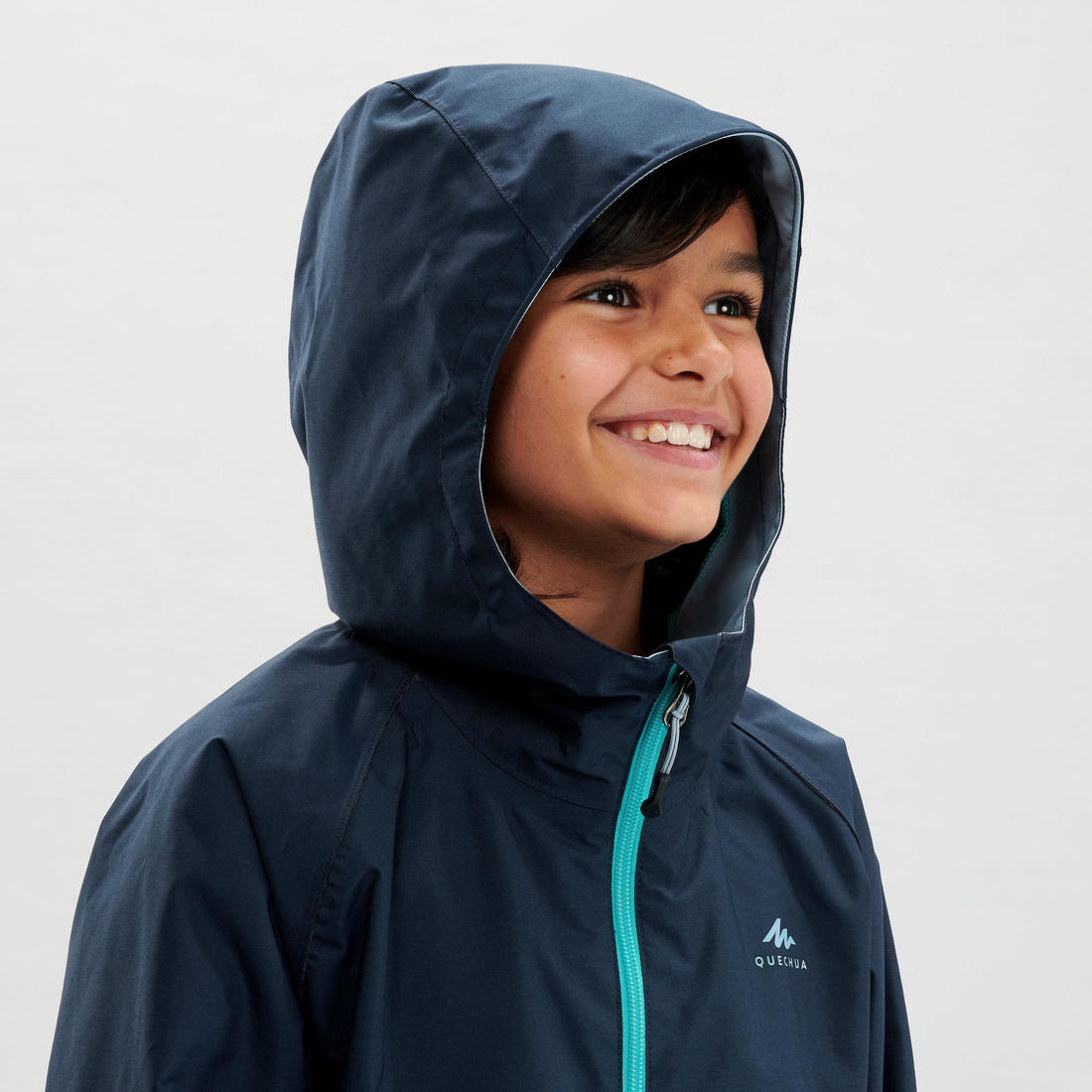 Veste imperméable de randonnée - MH500 violette - enfant 7-15 ans