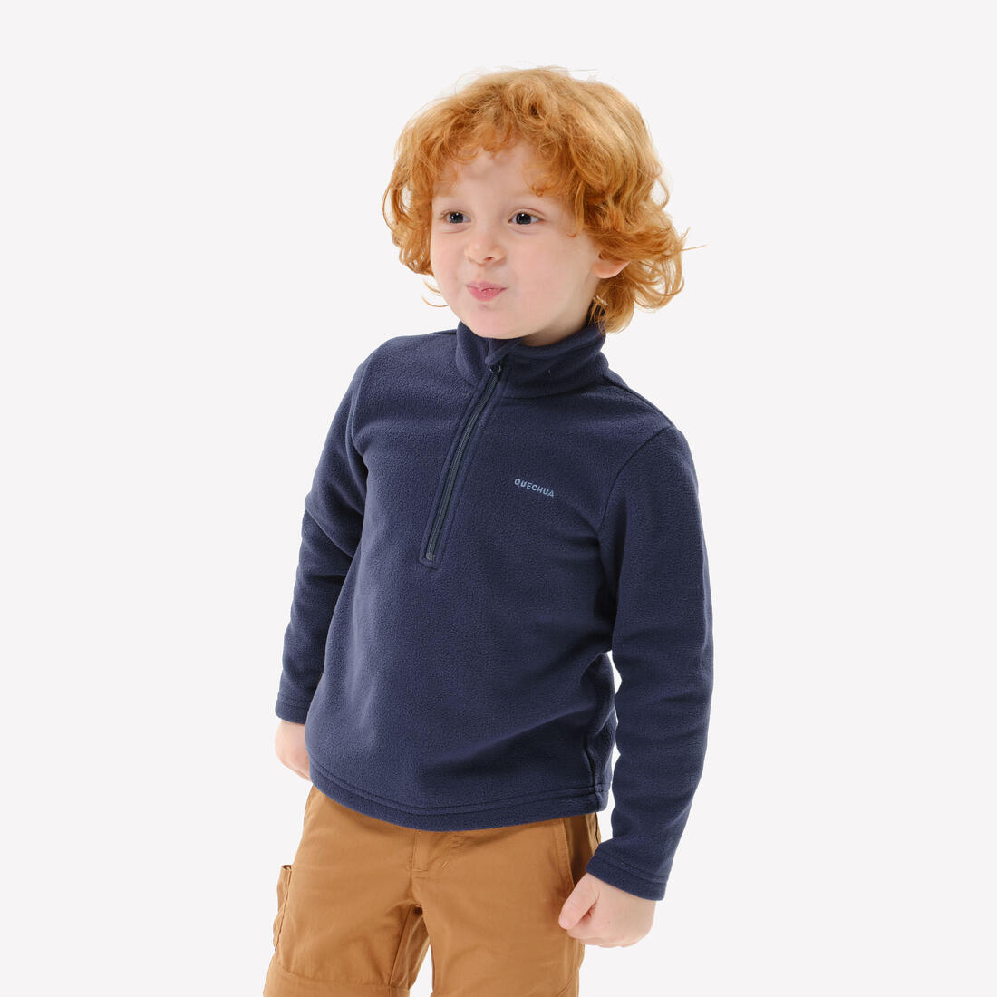 Polaire de randonnée - mh100 verte - enfant 2-6 ans