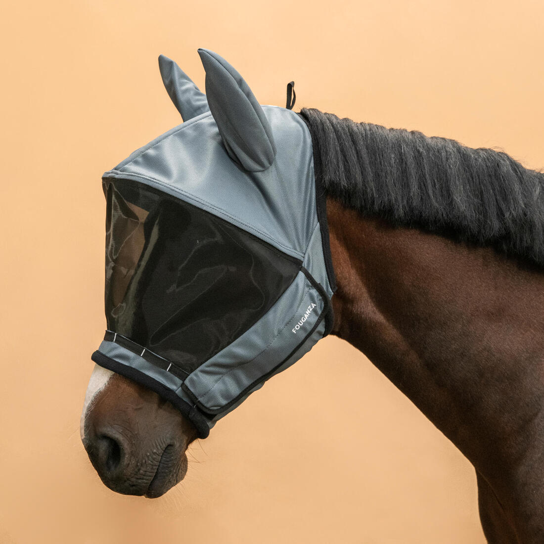 Masque anti-mouche équitation avec arceau Cheval et Poney