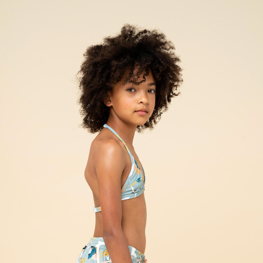 HAUT DE MAILLOT DE BAIN FILLE TRIANGLE TEA 100