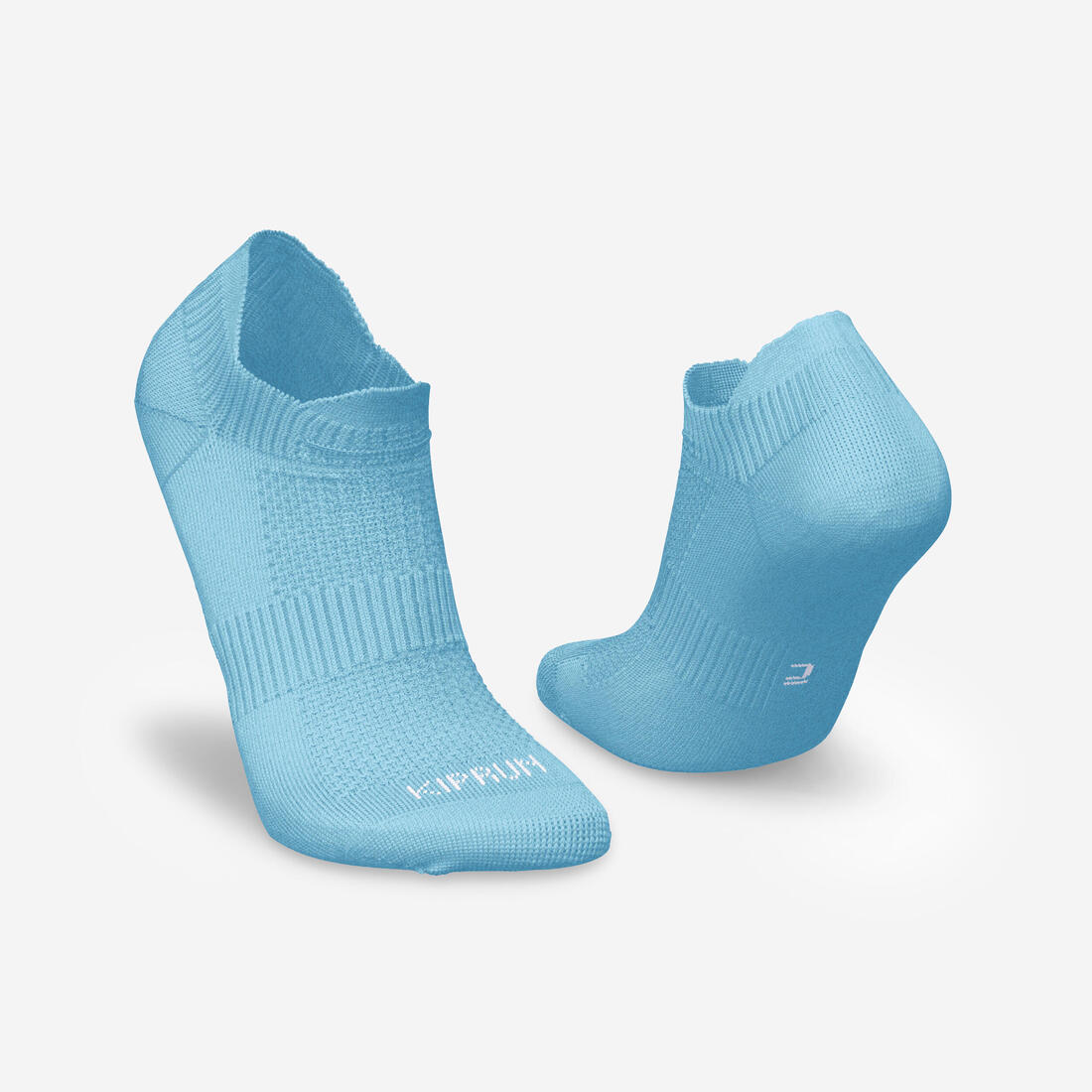 CHAUSSETTES DE RUNNING INVISIBLES RUN500 BLEUES ARDOISE X2