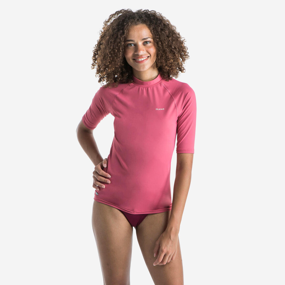 Tee shirt anti uv surf top 100 manches courtes femme