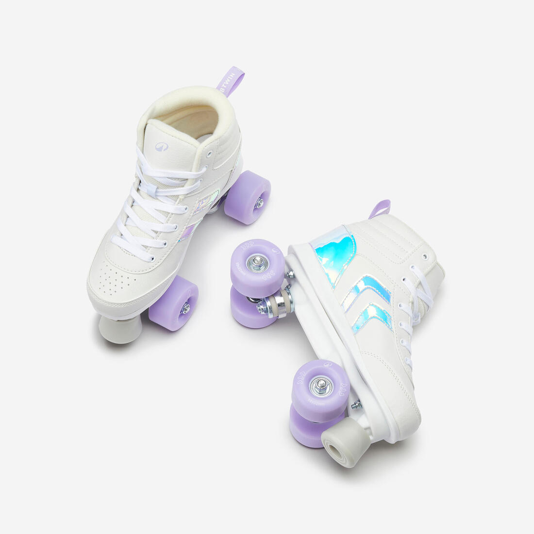 Patin à roulettes enfant QUAD 100 JR blanc holographic