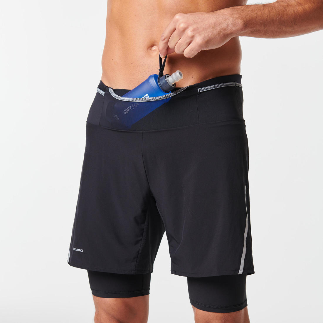 SHORT CUISSARD DE TRAIL RUNNING  CONFORT HOMME