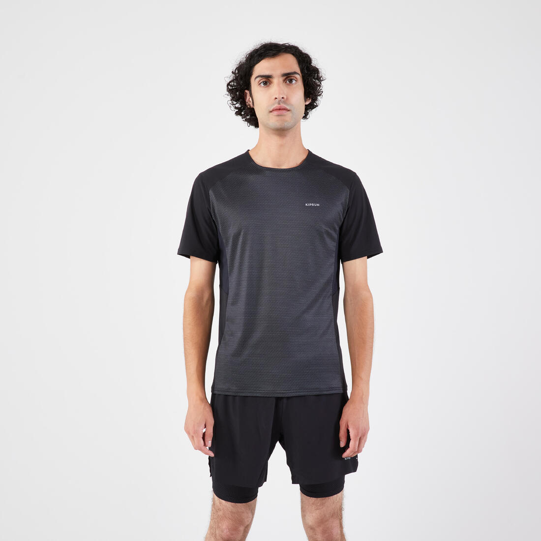 T-shirt de running respirant homme - kiprun run 900 light bleu et