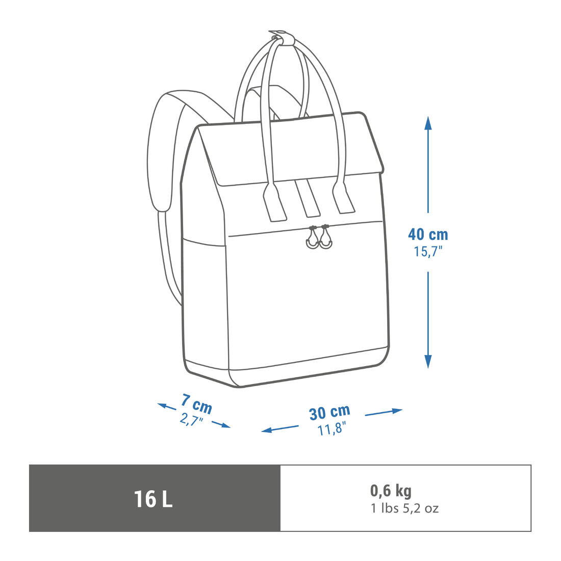 Sac à dos de randonnée 16L - NH Escape 100 Square