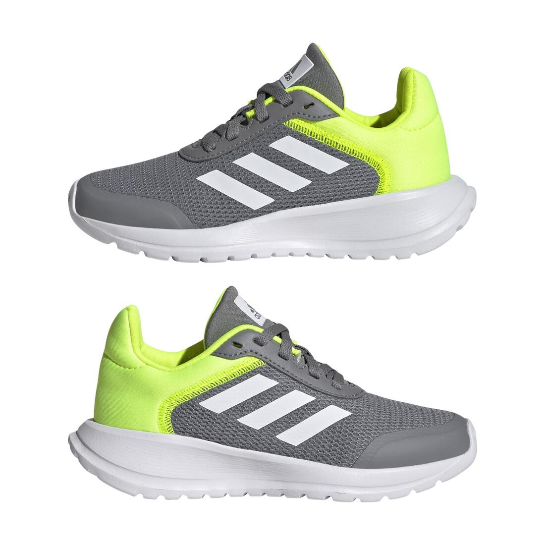 CHAUSSURES TENSAUR RUN ADIDAS ENFANT GRIS BLANC JAUNE