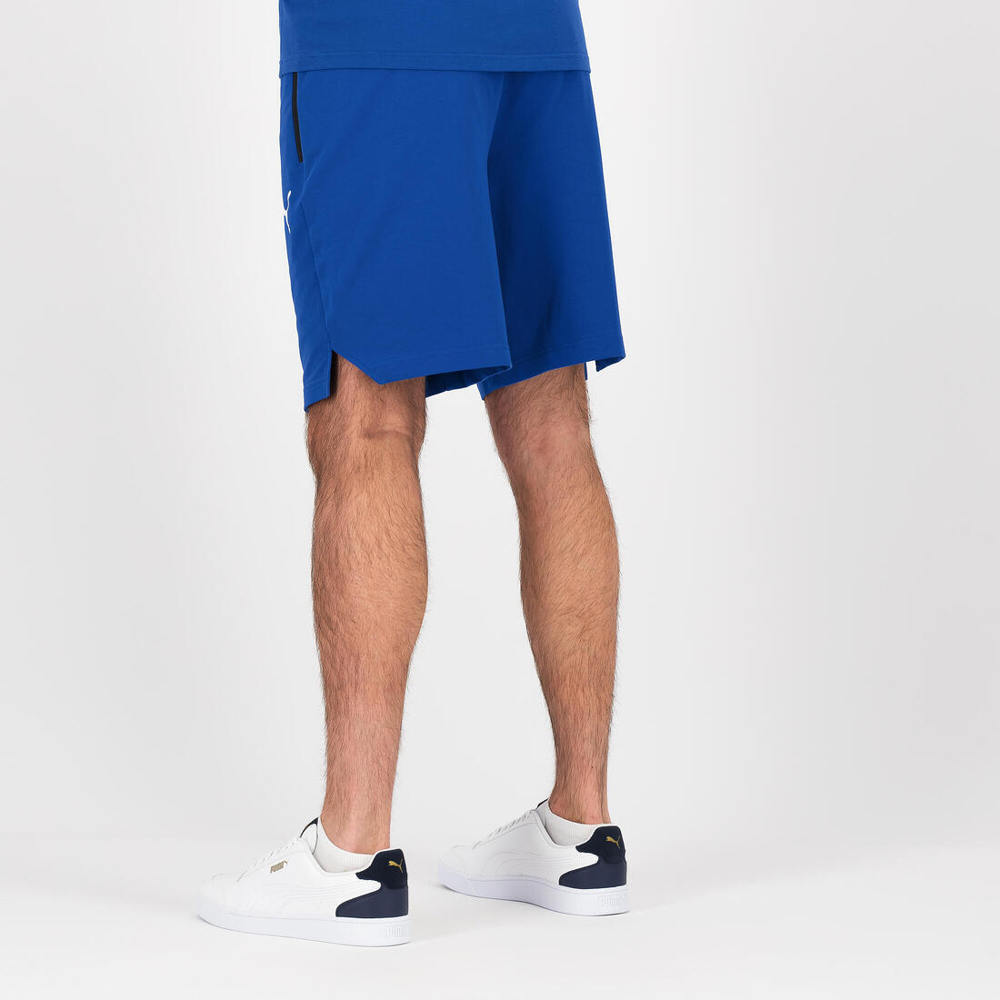 Short PUMA fitness coton homme bleu