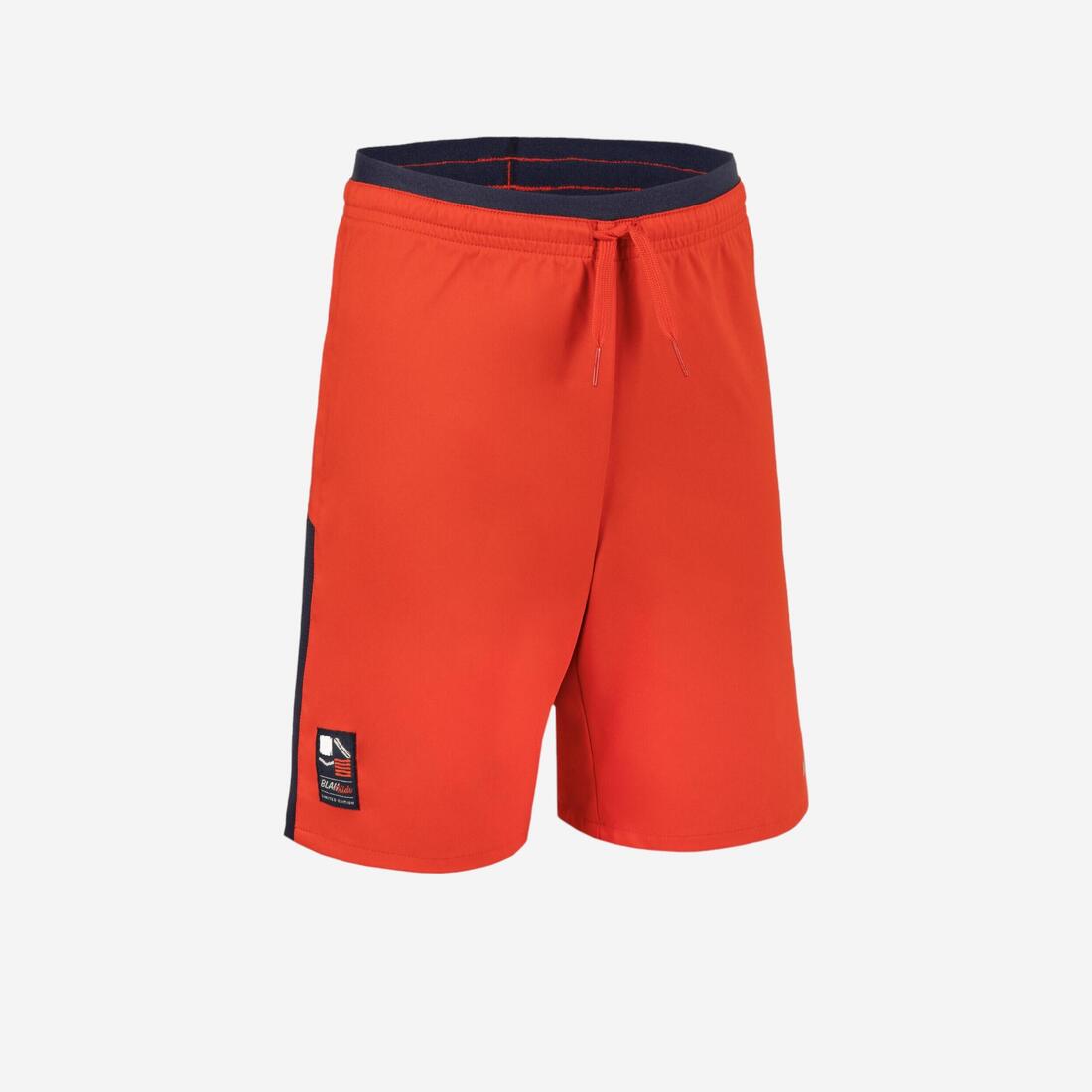 Short de football enfant F520 bleu et