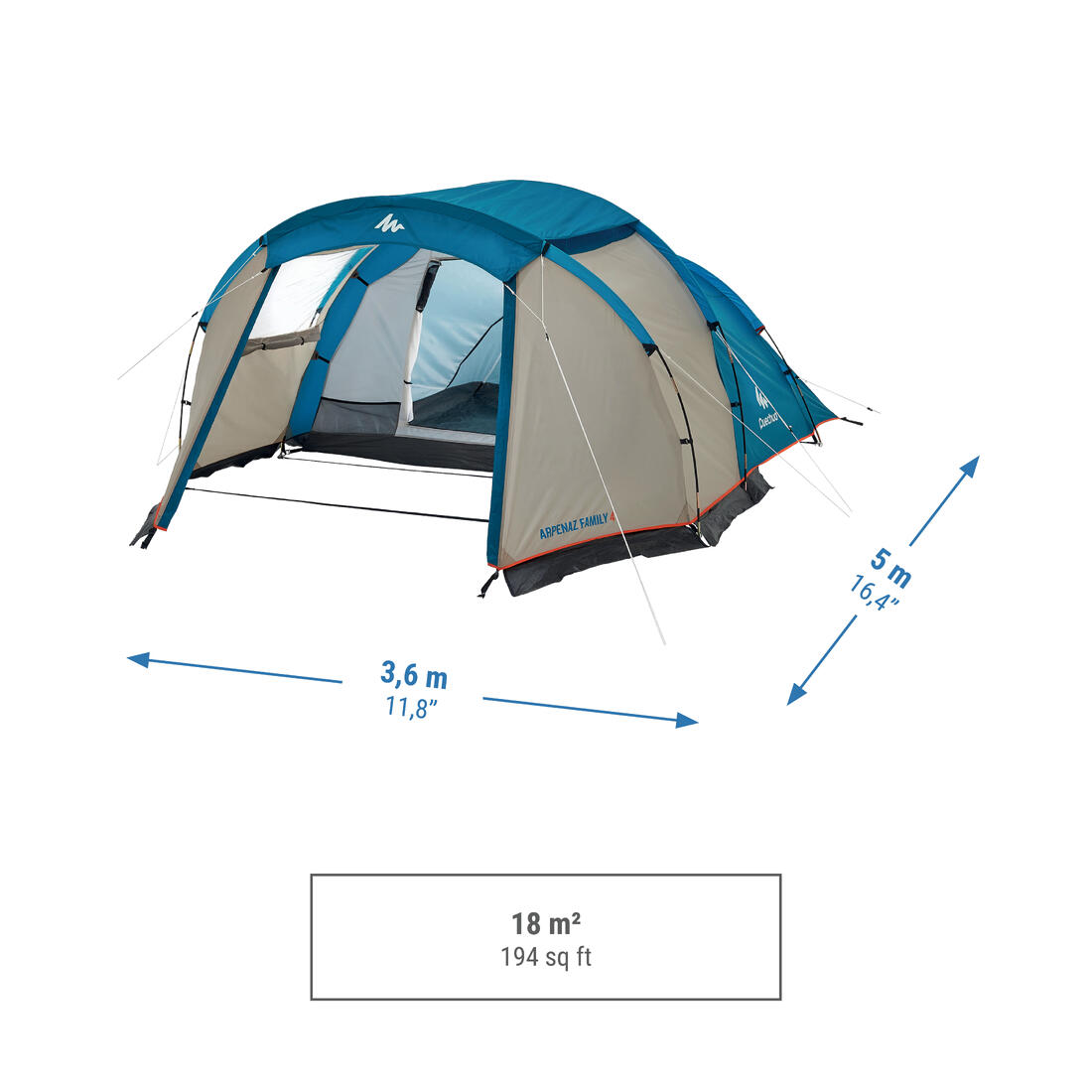 Tente de camping - MH100 XXL - 4 places