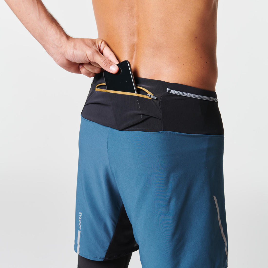 SHORT CUISSARD DE TRAIL RUNNING  CONFORT HOMME