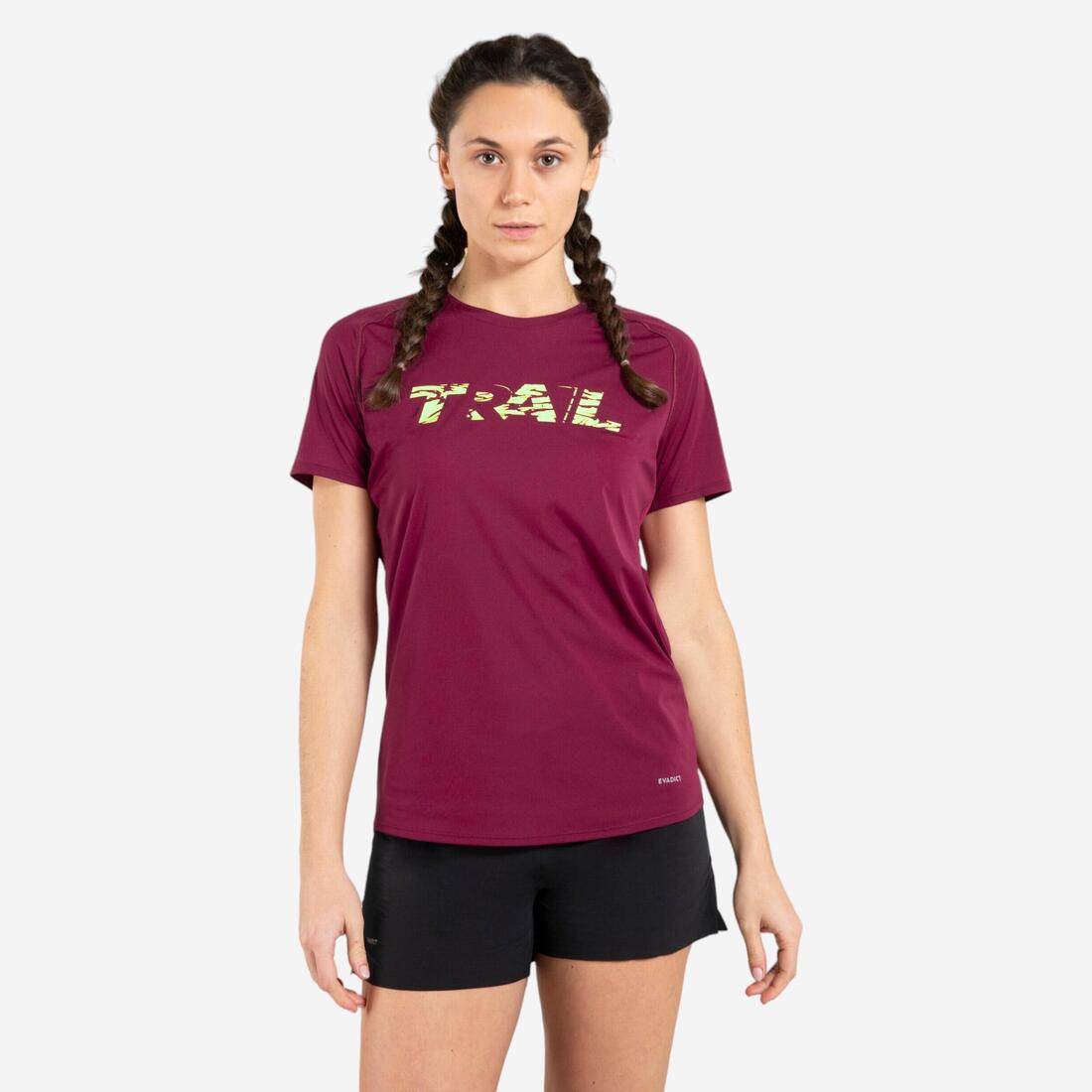 T-SHIRT DE TRAIL RUNNING MANCHES COURTES GRAPH FEMME LILA