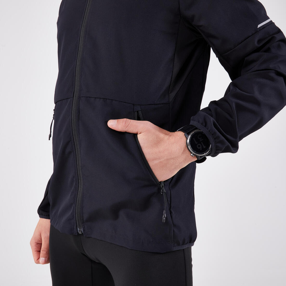 Veste coupe-vent de running & trail running Homme - KIPRUN Run 100 Noire