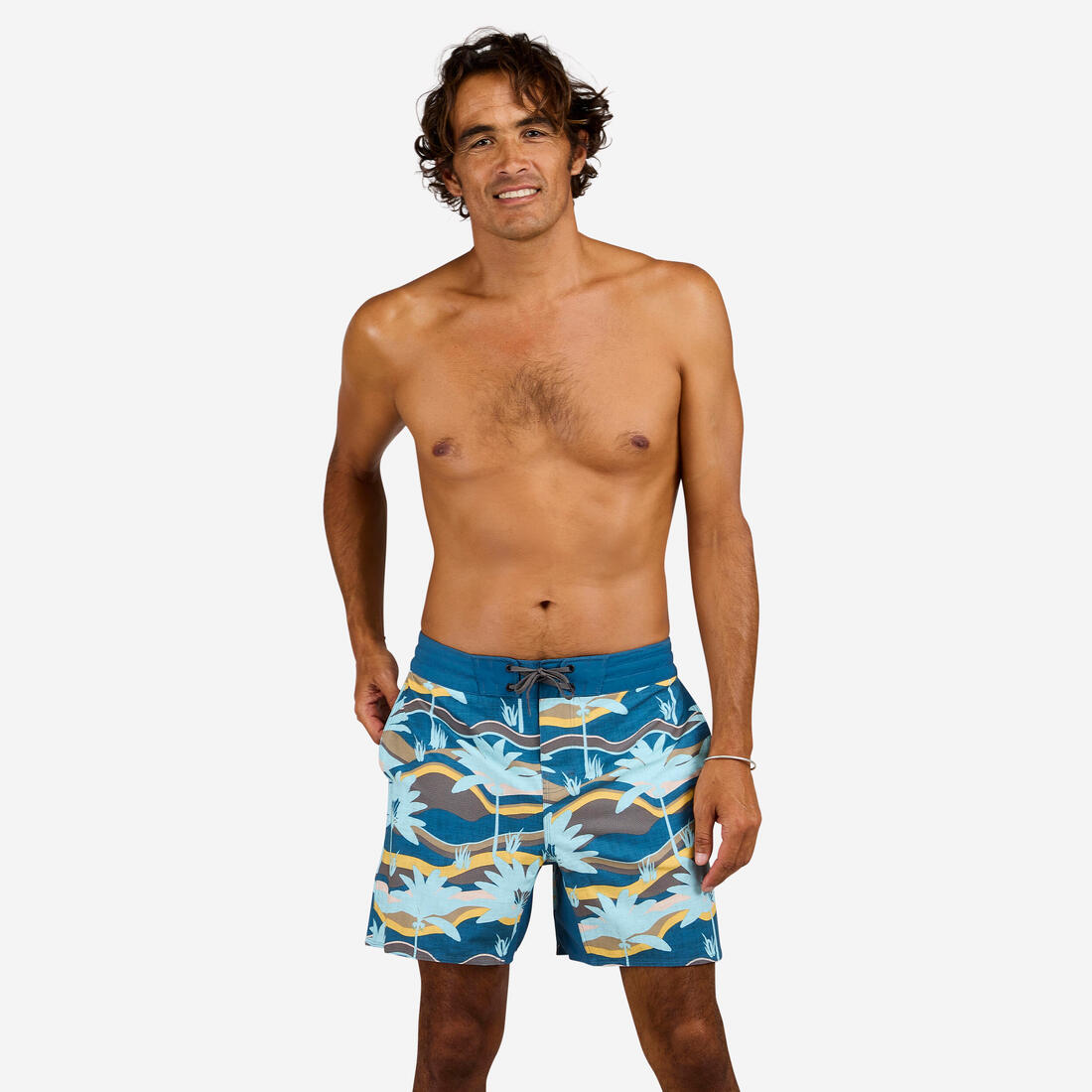 Boardshort surf 500 17" GOOD BLUE