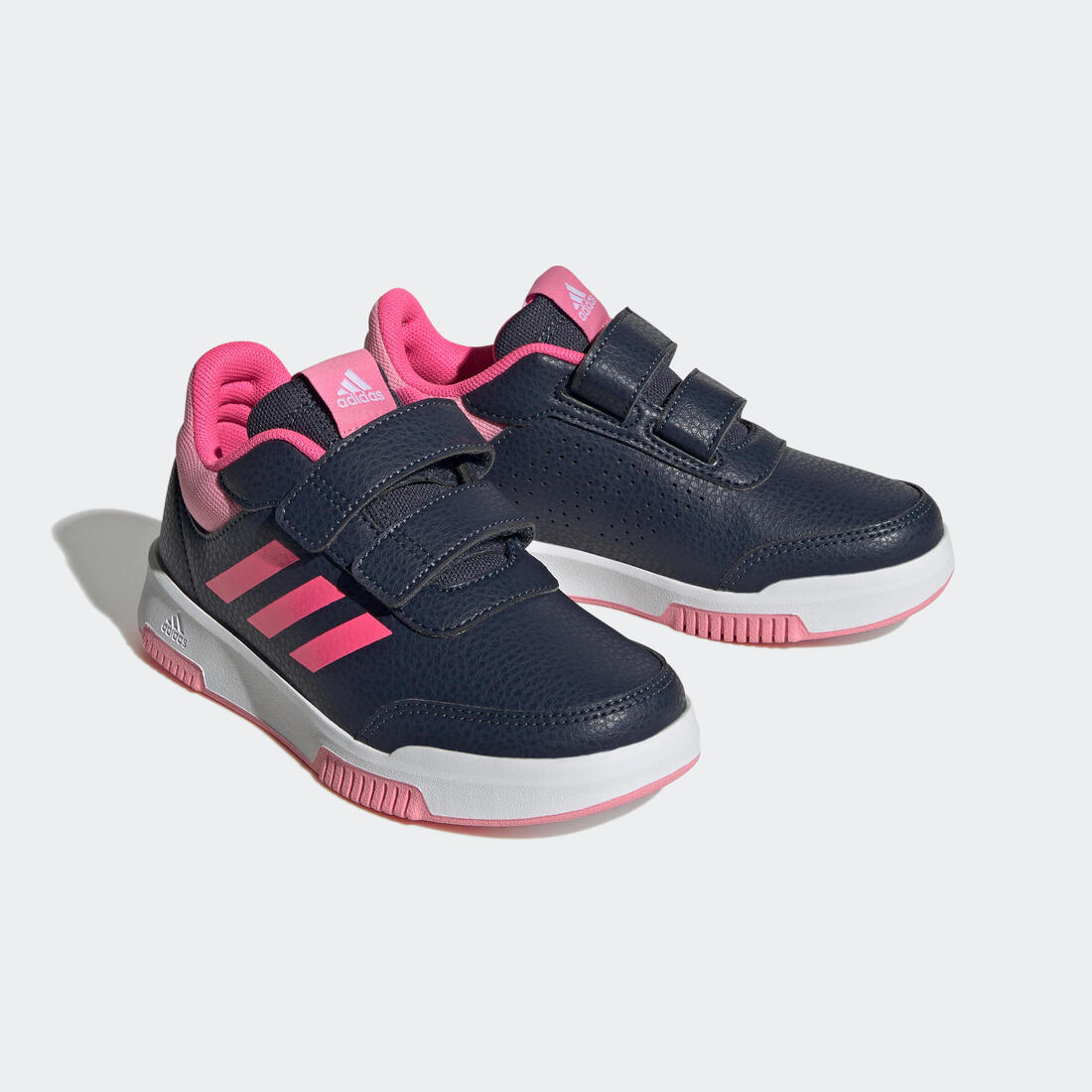 Baskets à scratch enfant - ADIDAS TENSAUR bleu/rose