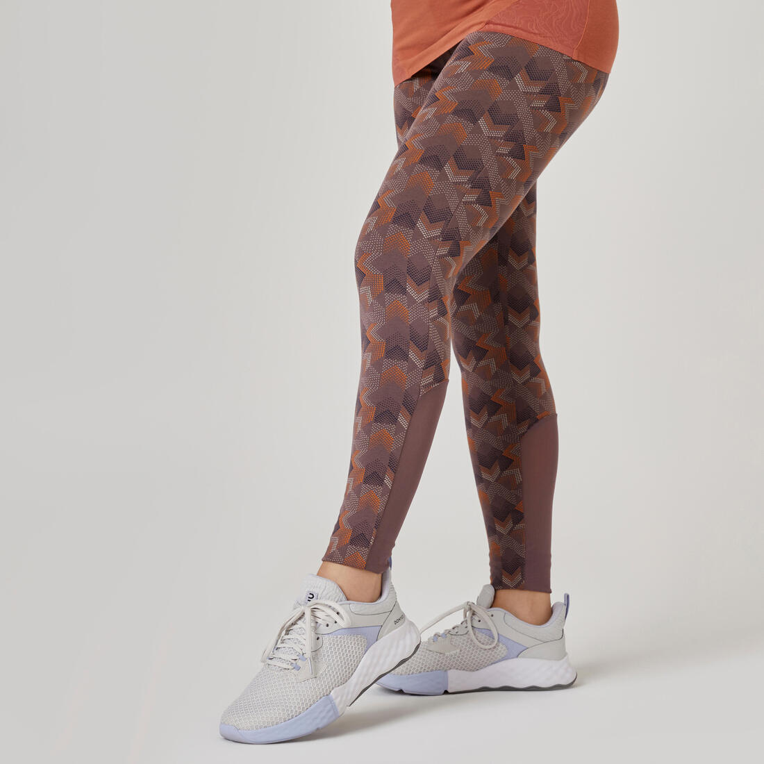 Legging fitness 7/8 coton extensible avec mesh femme