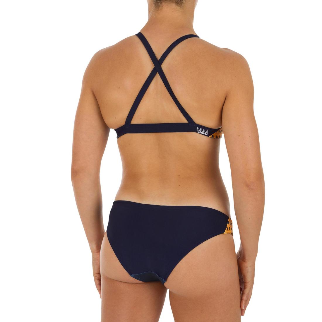 Bas de maillot de bain de natation femme Jana bleu et