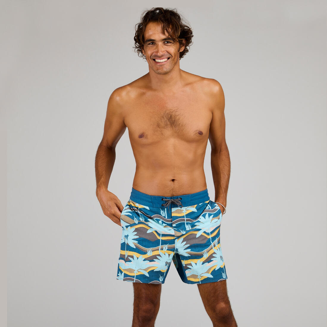 Boardshort surf 500 17" GOOD BLUE