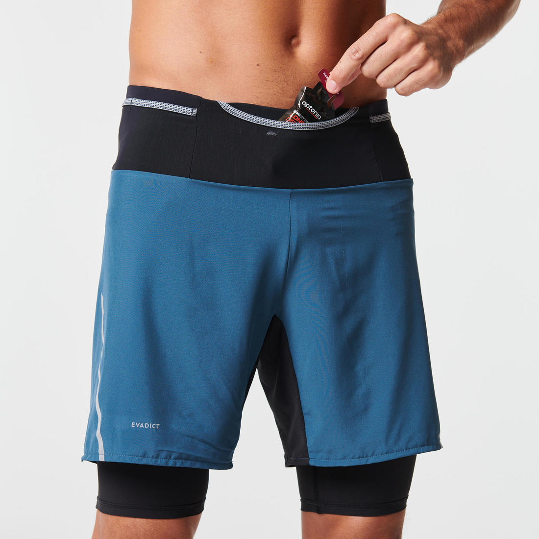 SHORT CUISSARD DE TRAIL RUNNING  CONFORT HOMME