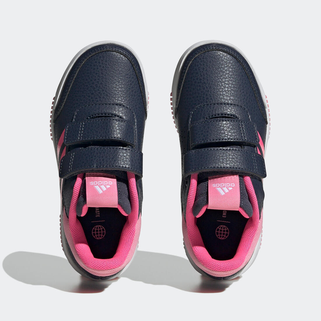 Baskets à scratch enfant - ADIDAS TENSAUR bleu/rose