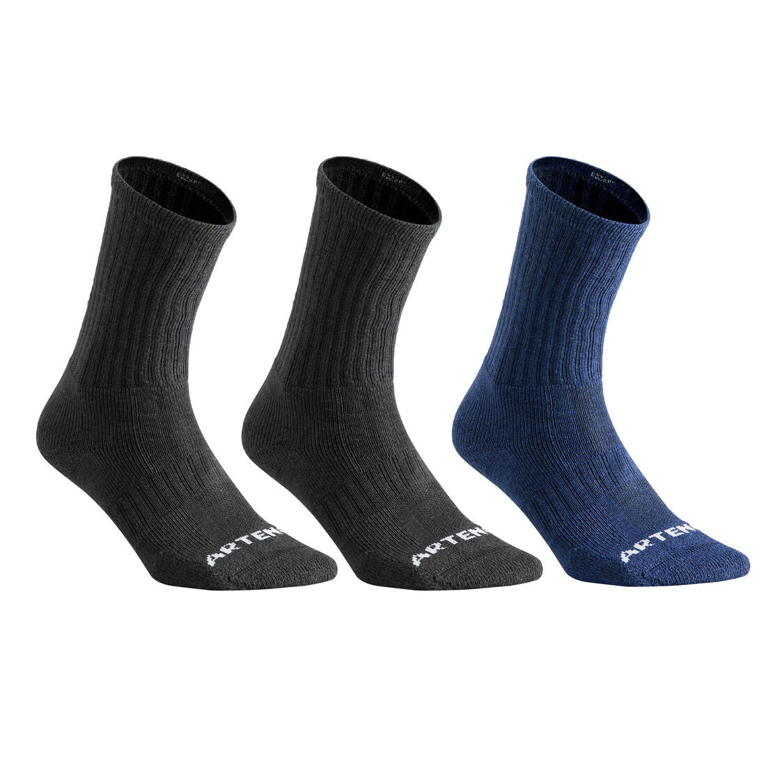 CHAUSSETTES DE TENNIS HAUTES ARTENGO RS 500 LOT DE 3