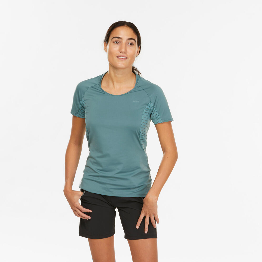 T-shirt manches courtes de randonnée montagne - MH500 - Femme