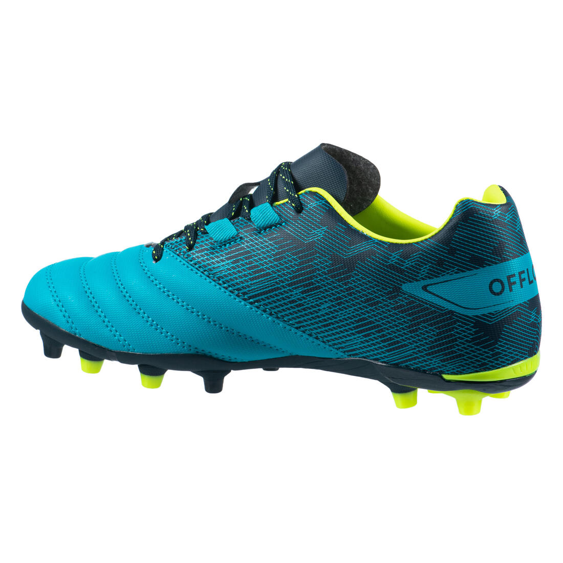 CHAUSSURES DE RUGBY MOULÉES TERRAIN SEC R500 ENFANT bleu indigo