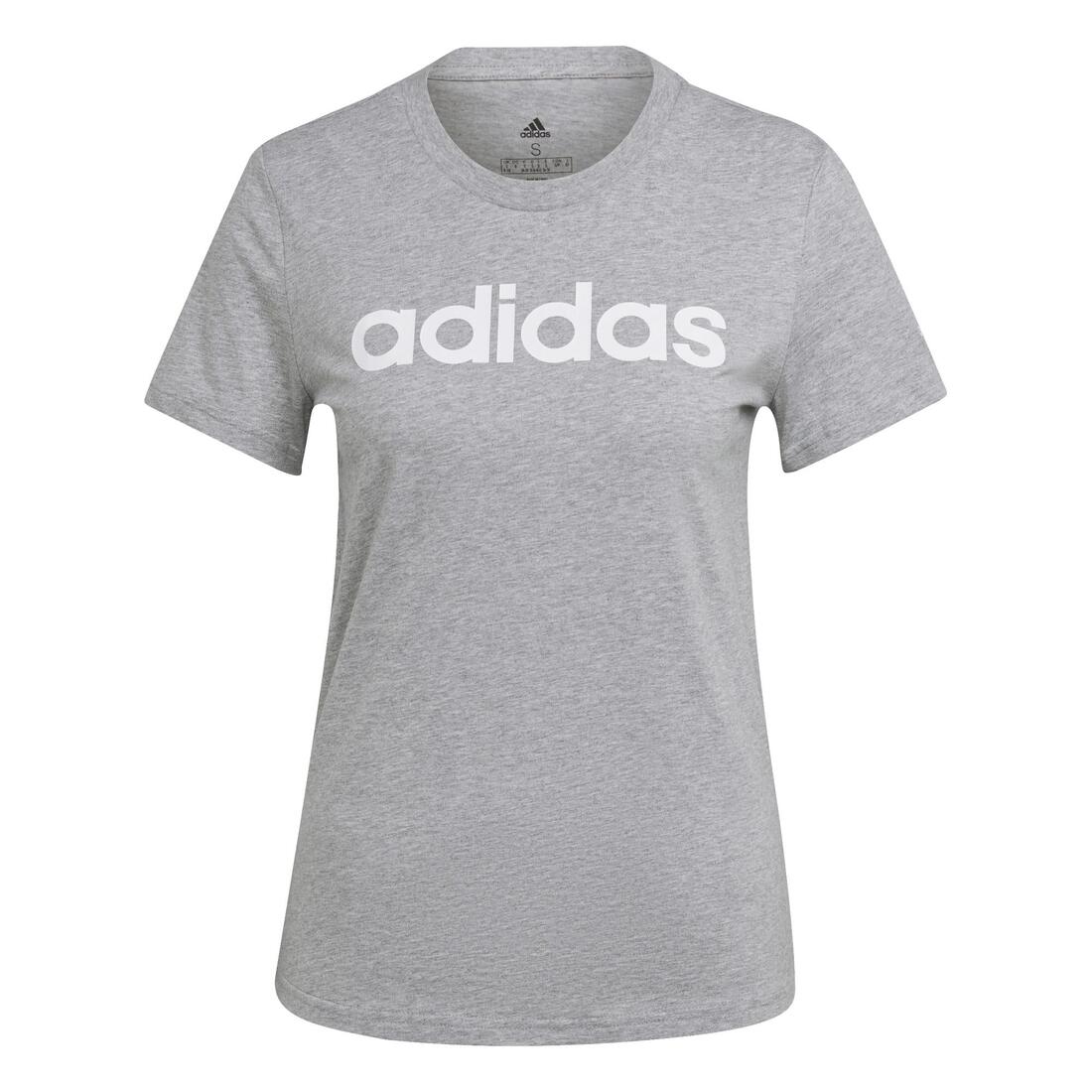 T-SHIRT DE FITNESS ADIDAS FEMME GRIS