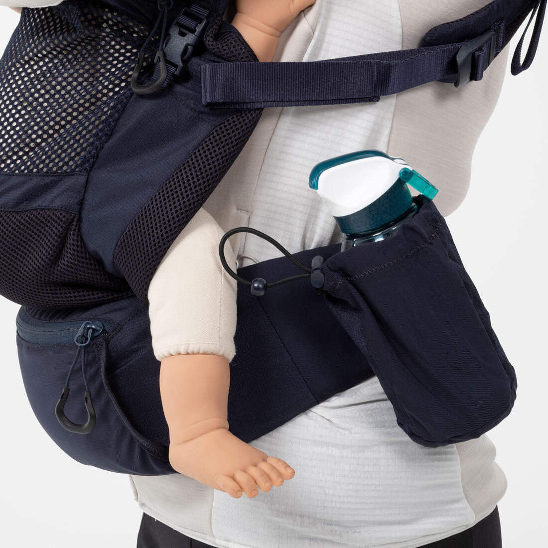 Porte-bébé physiologique de 9 mois à 15kg - MH500 bleu marine