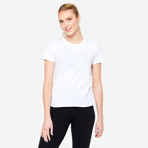 





T-shirt Fitness Femme - 100 Blanc glacier