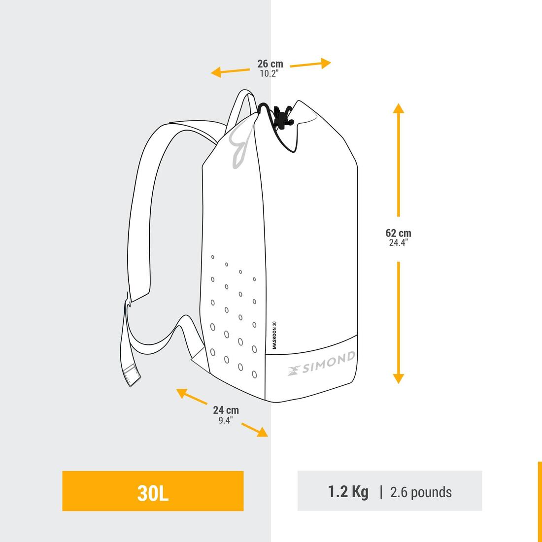 Sac de canyoning simond mk 30 l