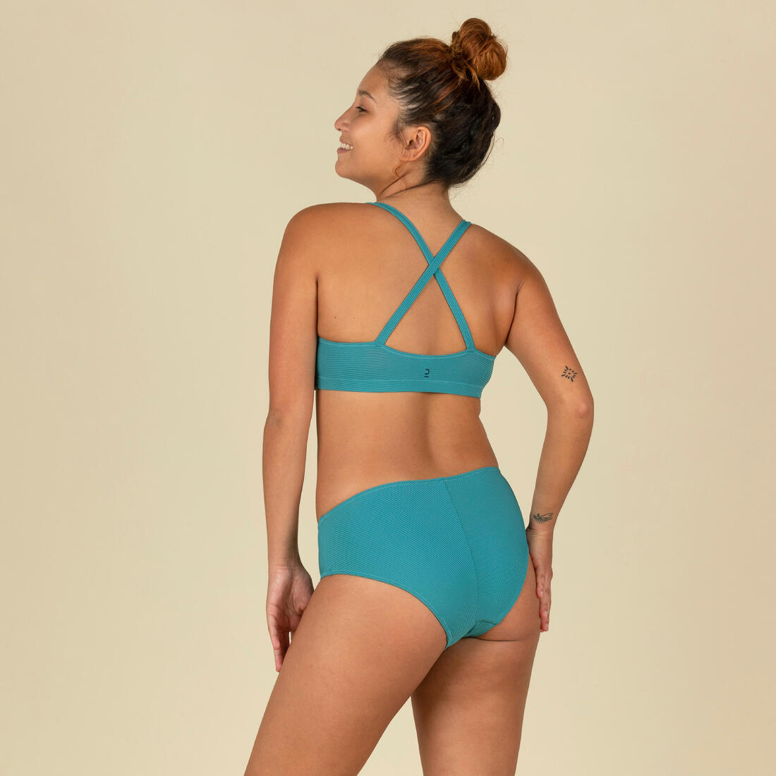 Bas de maillot de bain de natation femme lila simy bleu vert