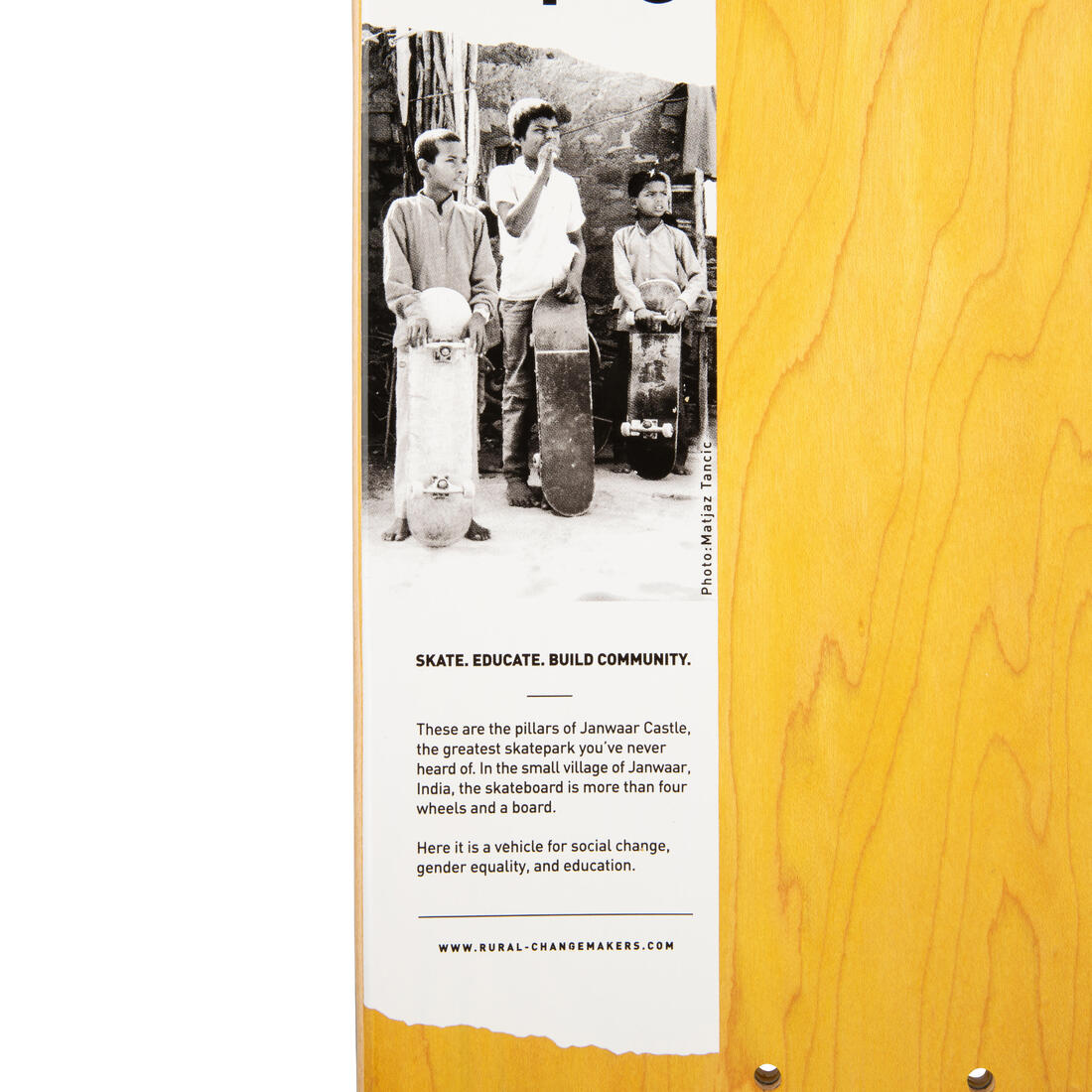 PLANCHE DE SKATE EN ERABLE DK120 "RURAL CHANGEMAKERS" TAILLE 8"