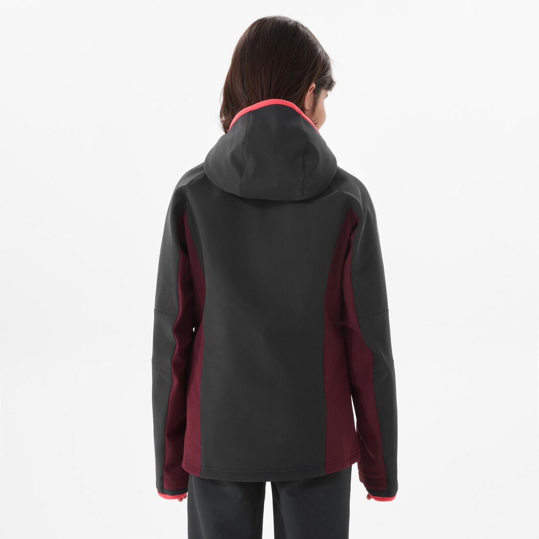 VESTE SOFTSHELL RANDONNEE - MH500 noir et - ENFANT 7-15 ANS