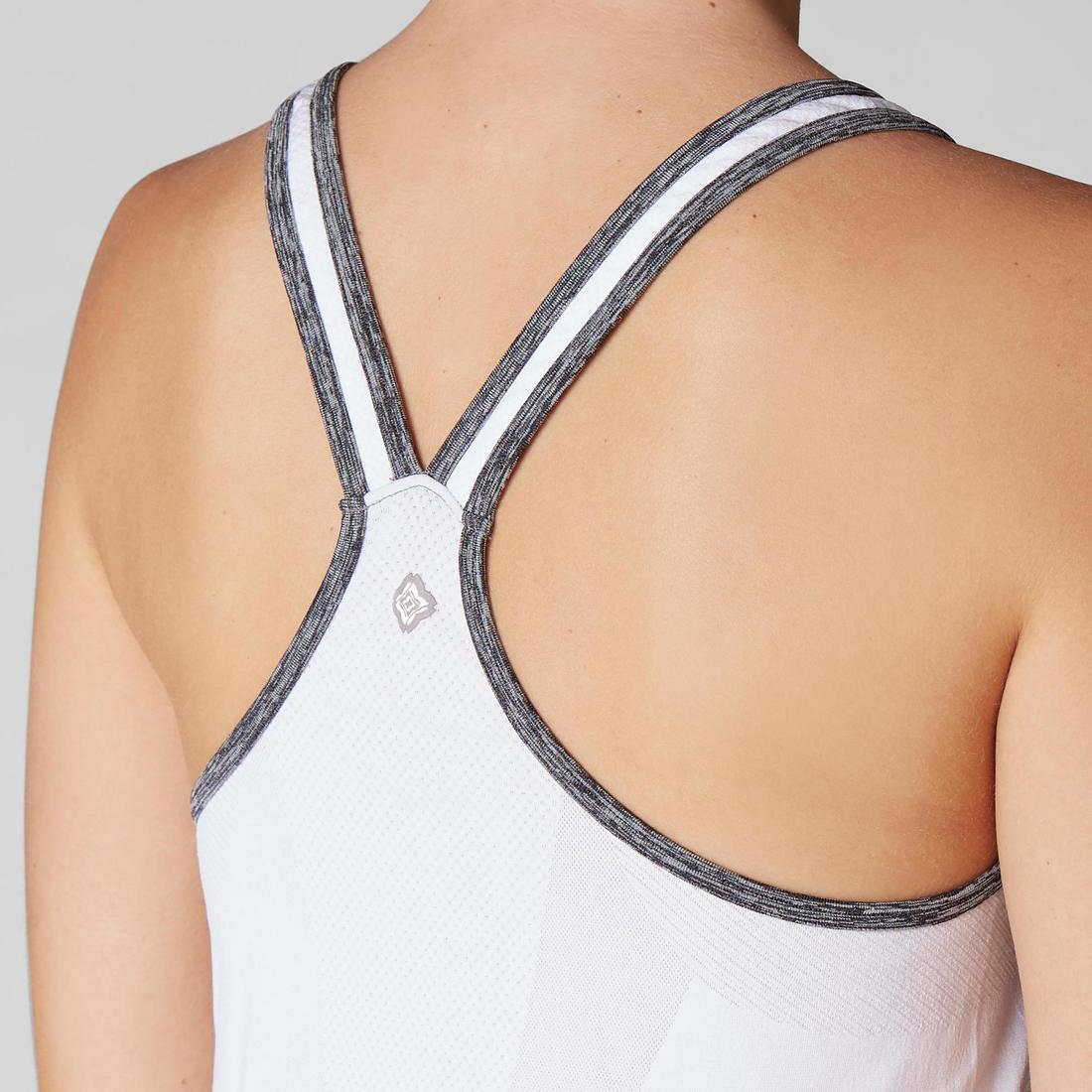 DEBARDEUR YOGA DYNAMIQUE FEMME SANS COUTURES BLANC