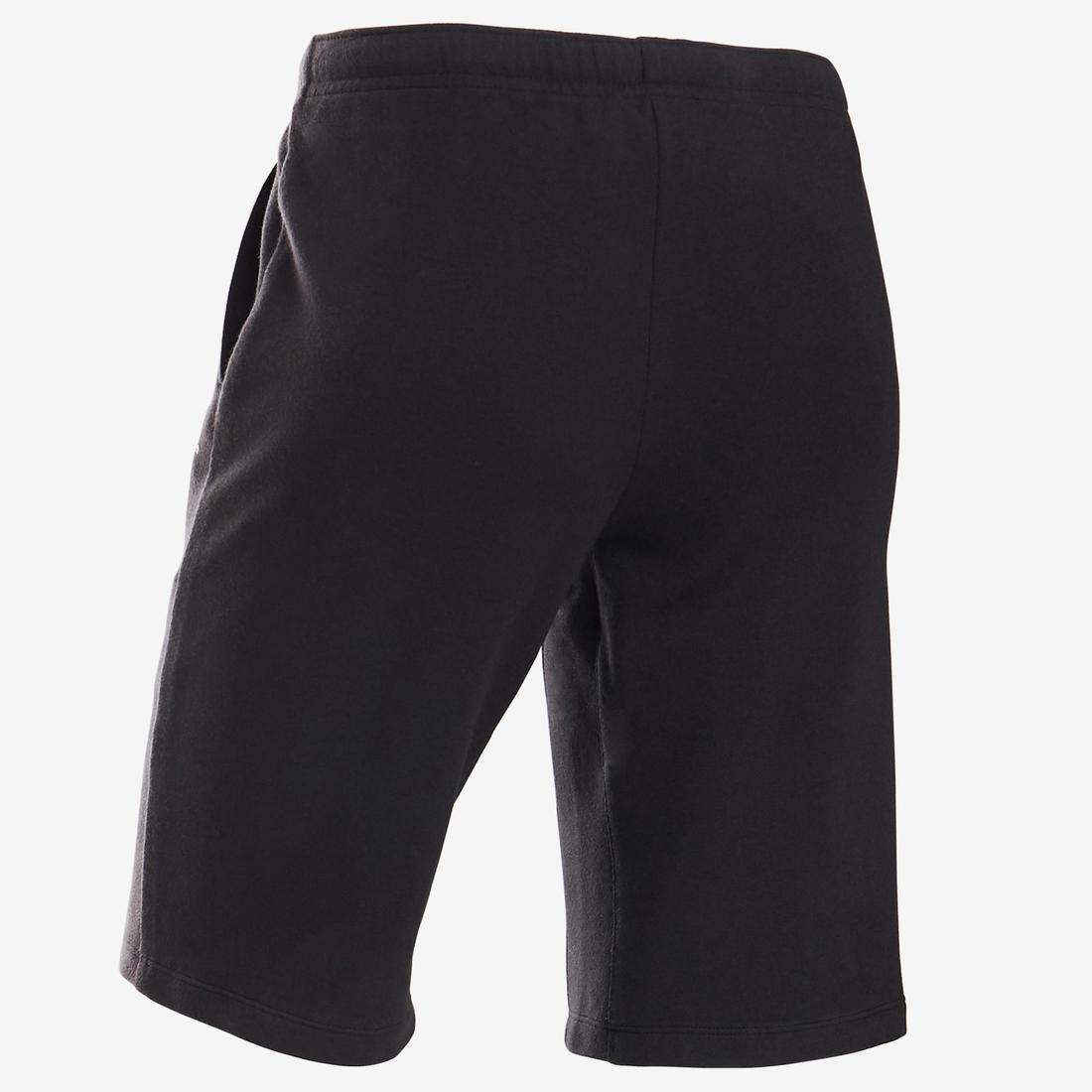 Short coton respirant 500 garçon GYM ENFANT noir