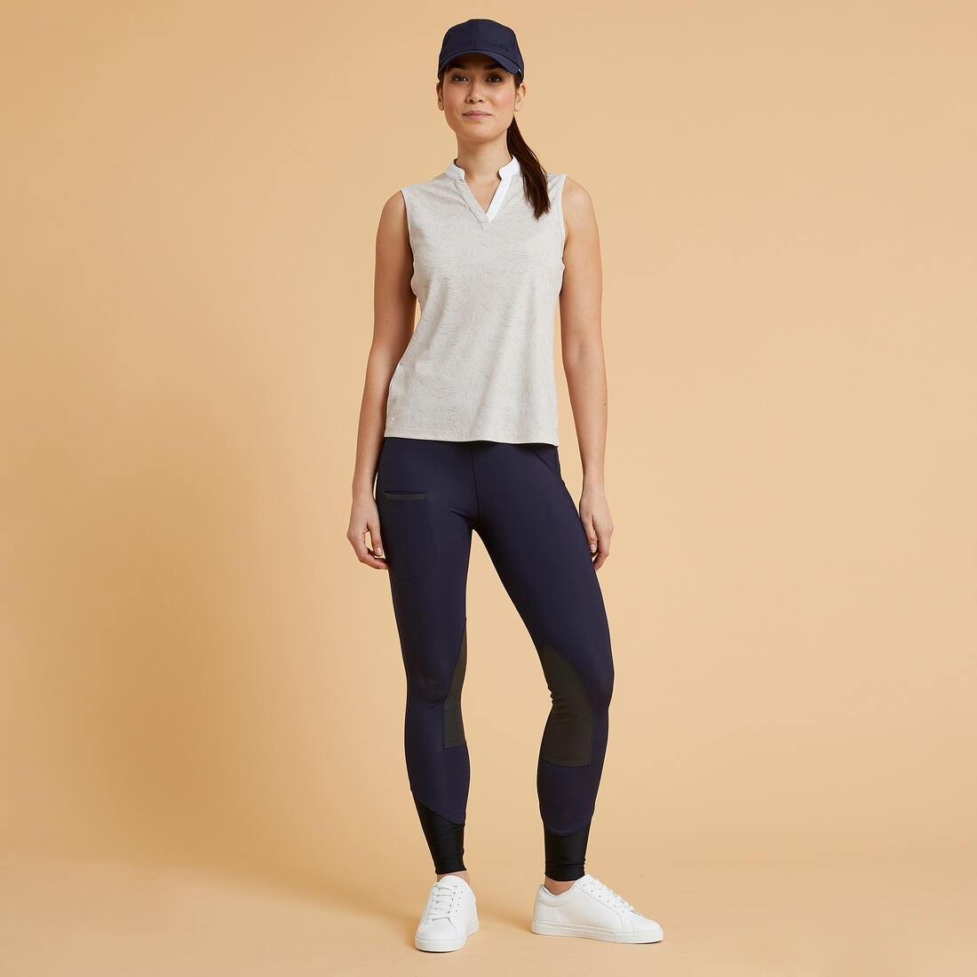 Legging équitation léger Femme - 100 marine