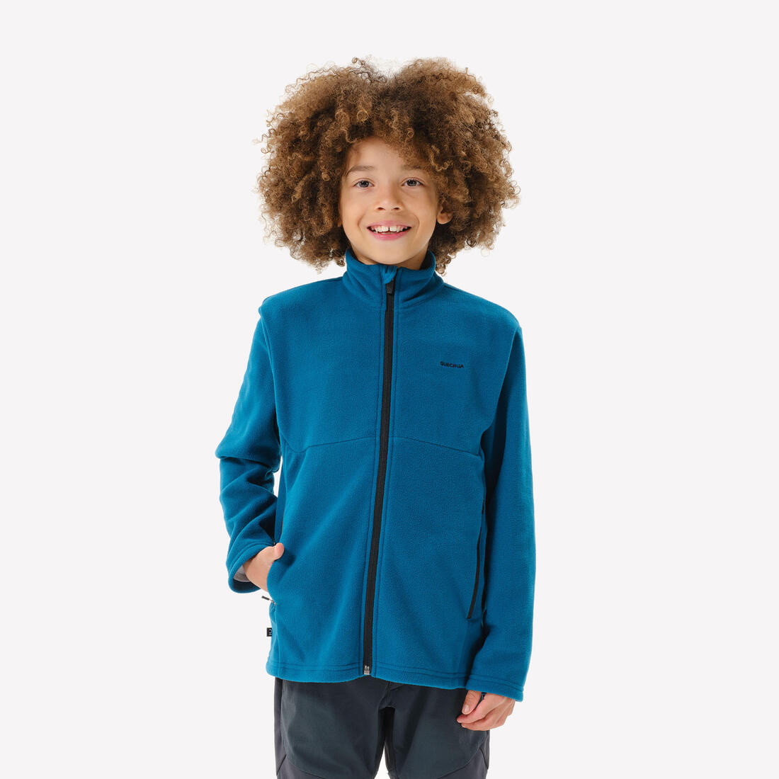 Veste polaire de randonnée enfant - MH500 ZIP TW - 7-15 ans