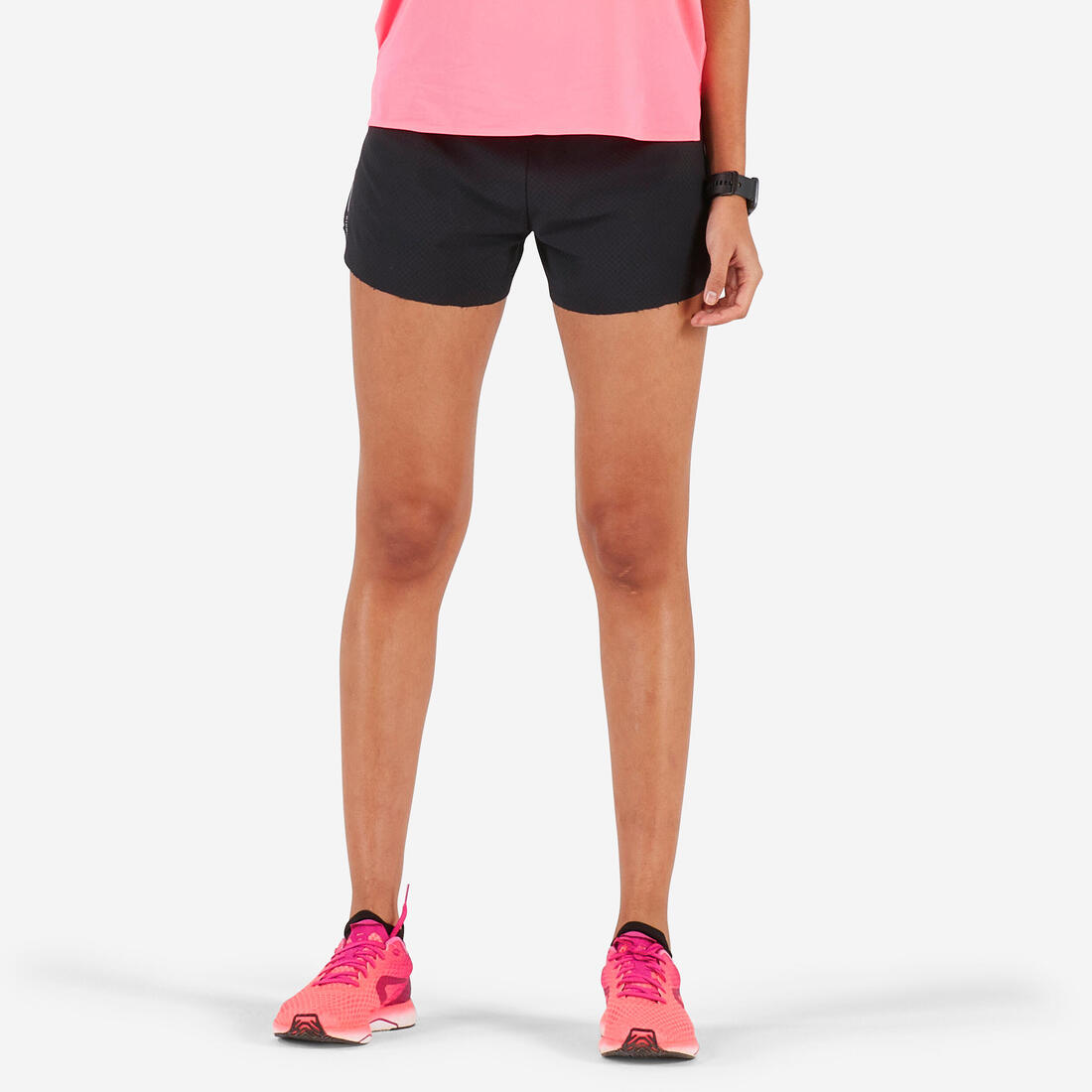 SHORT RUNNING FEMME LÉGER KIPRUN LIGHT NOIR