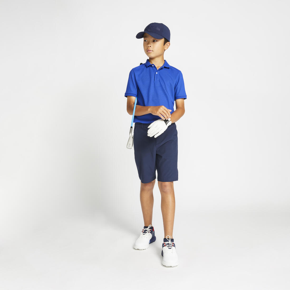 SHORT GOLF ENFANT - MW500 BLEU MARINE