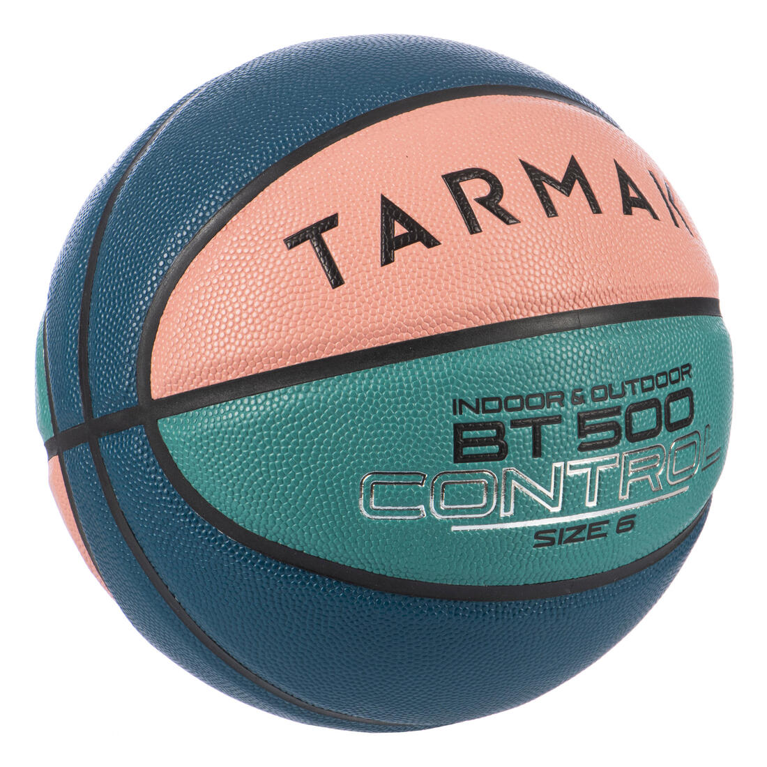 Ballon de basketball taille 6 - BT500 bleu orange