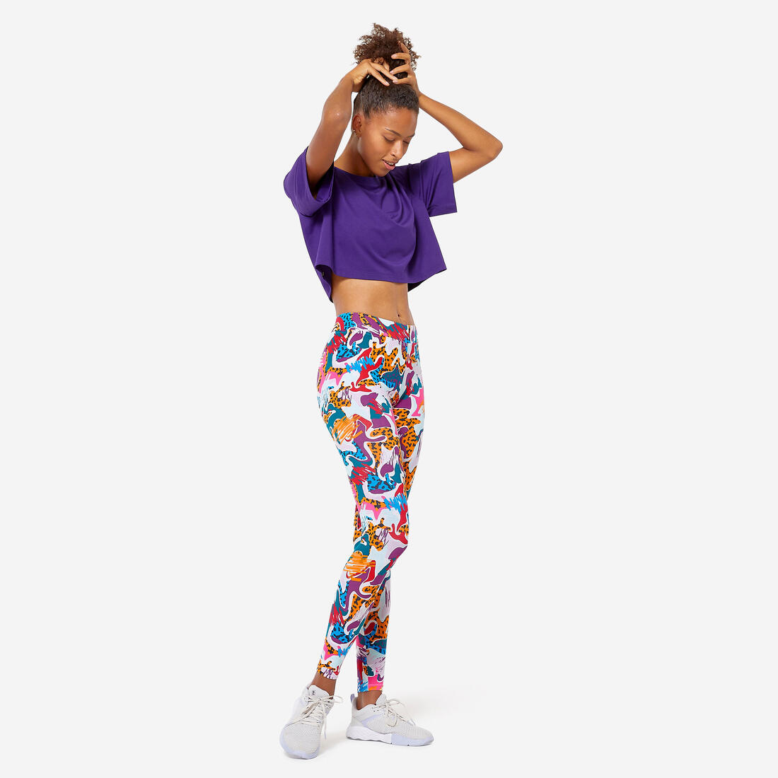 Legging fitness long coton extensible respirant femme - Fit+