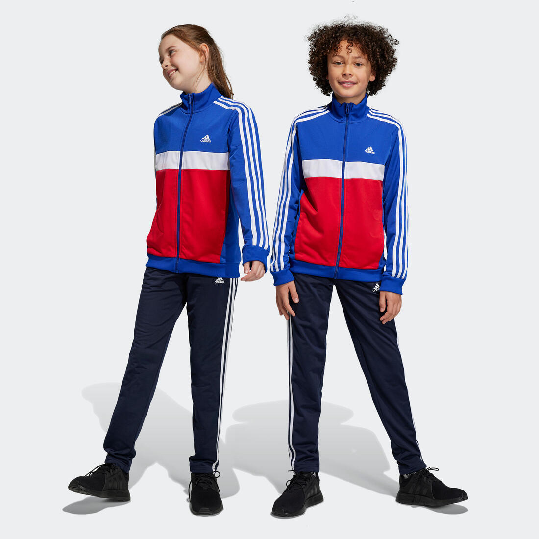 Survêtement colorblock de sport adidas enfant bleu rouge